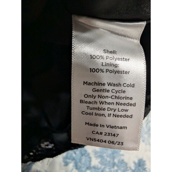 Talbots Black Floral Lace Pencil Skirt Size 16 Preppy Coquette Romantic - Picture 5 of 9